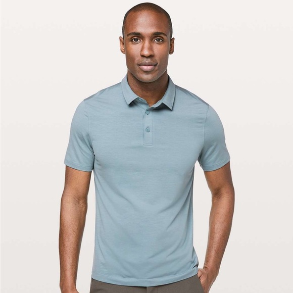 Lululemon Polo Shirt Evolution Golf Performance Blue (No size tag) - Picture 1 of 6